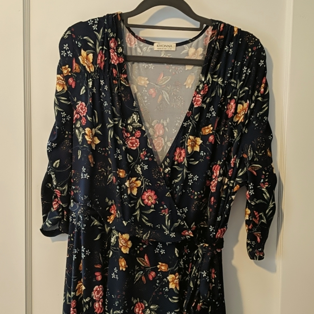 Kiyonna hi-lo maxi wrap dress